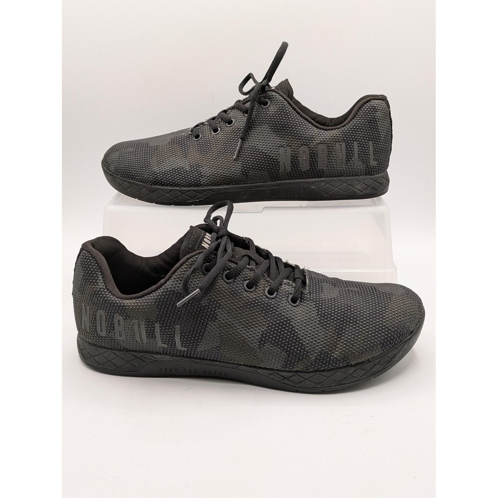 NOBULL Trainer Shoes Mens Size 12.5 Black Camo Low Top CrossFit Gym Sneakers
